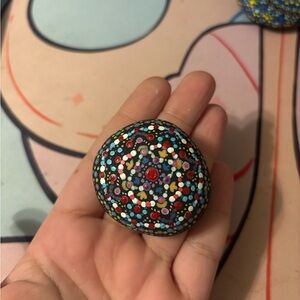 Colorful Hand-Painted Stone